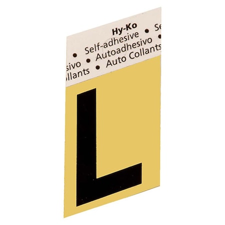 Hy-Ko 1.5 In Gold Aluminum Letter L, 10PK B00268
